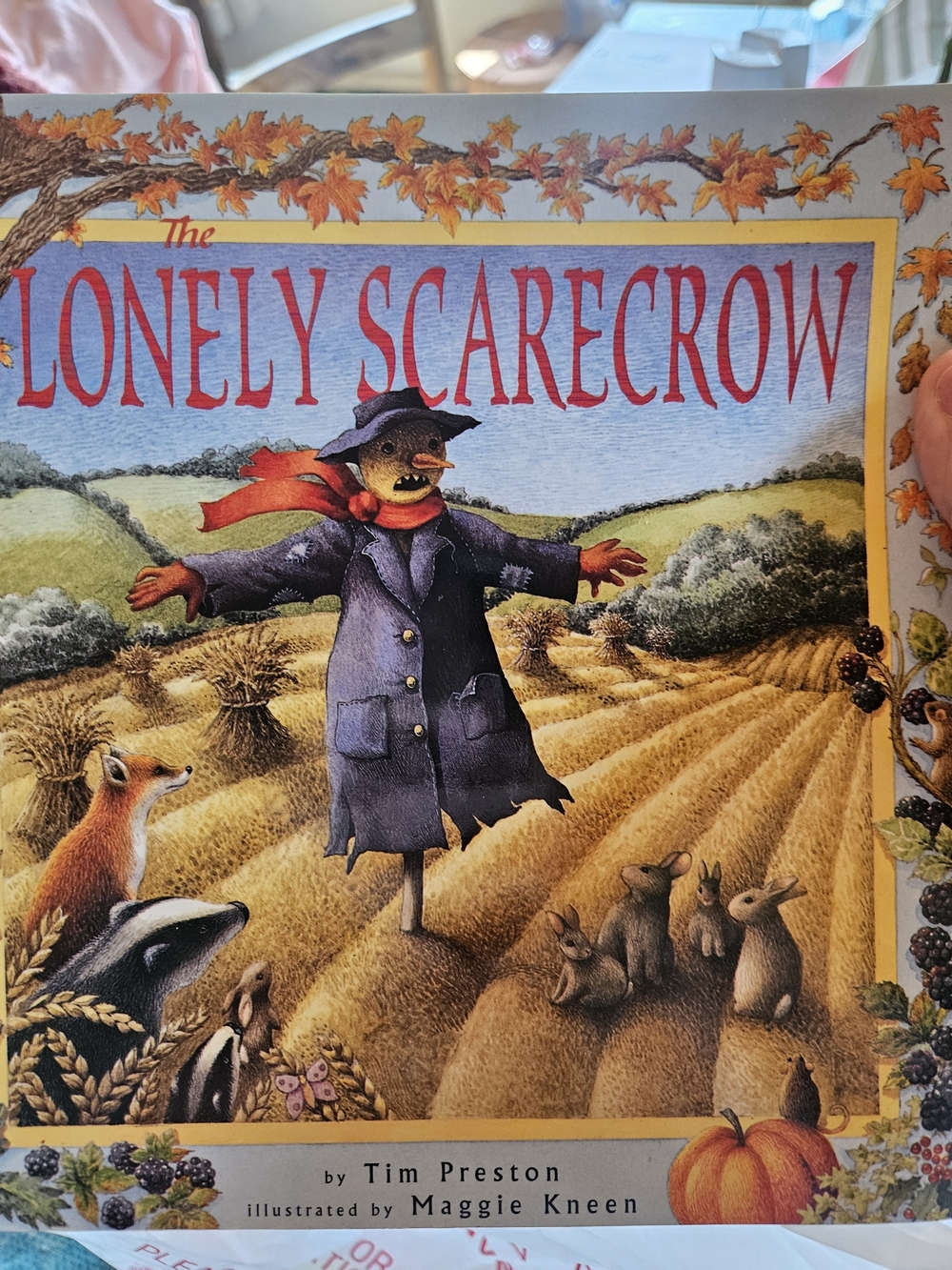 The Lonely Scarecrow. Book. Tim Preston - Blue & Red